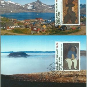 68669 - GREENLAND - Postal History - Set of 2 MAXIMUM CARD 1997 - ART