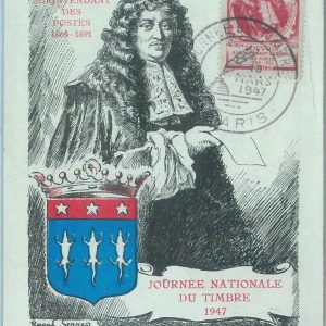 83659 - FRANCE  - Postal History -  MAXIMUM CARD  1947  History PEOPLE