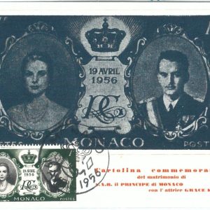 68850 - MONACO - Postal History - MAXIMUM CARD 1956 - ROYALTY Royal Marriage