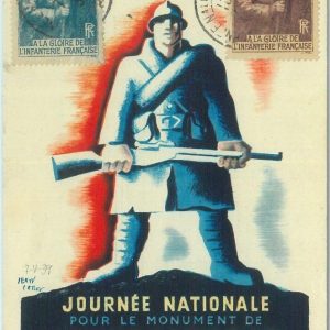 86500 - FRANCE - Postal History -  MAXIMUM CARD - MILITARY uniform WAR  1939