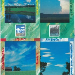 81336 - SWEDEN - Postal History - MAXIMUM CARD - Set of 4 MAXIMUM CARDs   CLOUDS