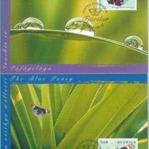 81339 - SWEDEN - Postal History - MAXIMUM CARD Set of 4 MAXIMUM CARD butteflies