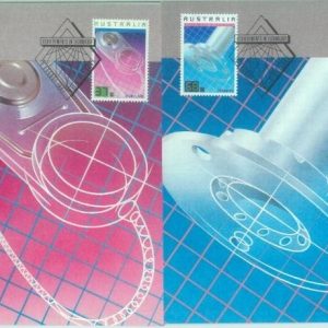 83748 - AUSTRALIA - Postal History - Set of 4 MAXIMUM CARDS  1987 Communications
