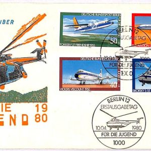 ai3252 - Germany BERLIN -  POSTAL HISTORY - FDC - Airplanes HELICOPTER - 1980