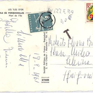ai3272 - France - POSTAL HISTORY - Postcard to SWITZERLAND - TAXED!  Dogs - 1961