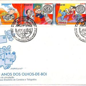 ai3274 - Brazil - POSTAL HISTORY -  FDC Cover - Dogs CATS Olhos de Boi - 1993