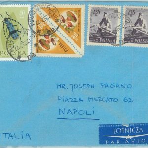 67415 - POLAND - Postal History -  COVER to ITALY 1962 -  MUSHROOMS Funghi SETAS
