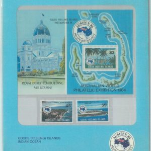84368 - COCOS island  - Postal History -  AUSIPEX 84 Special Folder 1984