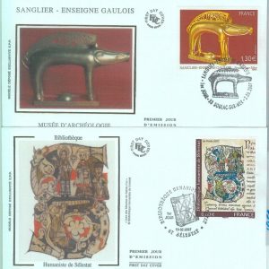 86587 - FRANCE  - POSTAL HISTORY -  2 FDC  COVERS  2007  ARCHEOLOGY art