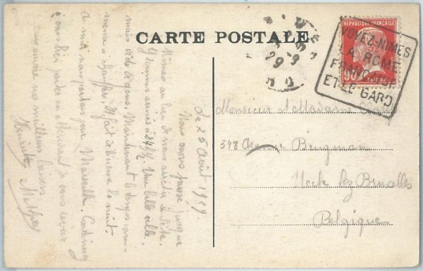 72903 -  FRANCE - Postal History - ARCHEOLOGY:  Nimes - Rome 1929