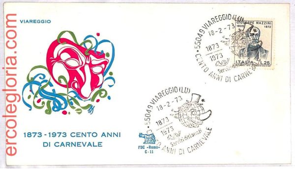 ai3283 - ITALY - POSTAL HISTORY - FDC - Carnival  - 1973 CARNEVALE VIAREGGIO
