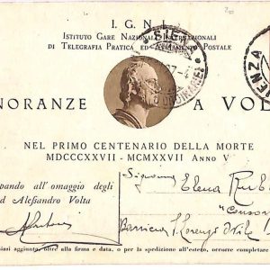 ai3807 - Italy - POSTAL HISTORY - Stationery Card - Electricity - 1927 VOLTA