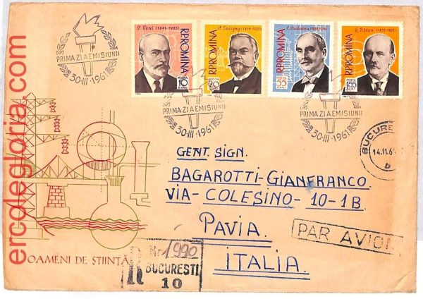 ai3811 - Romania - POSTAL HISTORY - FDC Cover - Chemistry - 1961