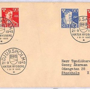 ai3813 - Sweden - POSTAL HISTORY - FDC Cover - SCIENCE Physics - 1945