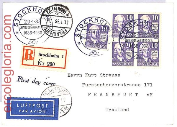 ai3815 - Sweden - POSTAL HISTORY - FDC Card - SCIENCE   - 1938