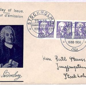 ai3817 - Sweden - POSTAL HISTORY - FDC - SCIENCE   - 1938