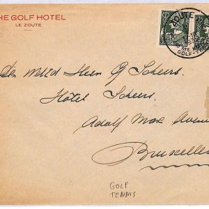 ai3839 - Belgium - POSTAL HISTORY -  Hotel Cover - GOLF HOTEL - 1935