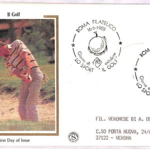 ai3841 - ITALY - POSTAL HISTORY -  Silk  FDC - GOLF - 1988