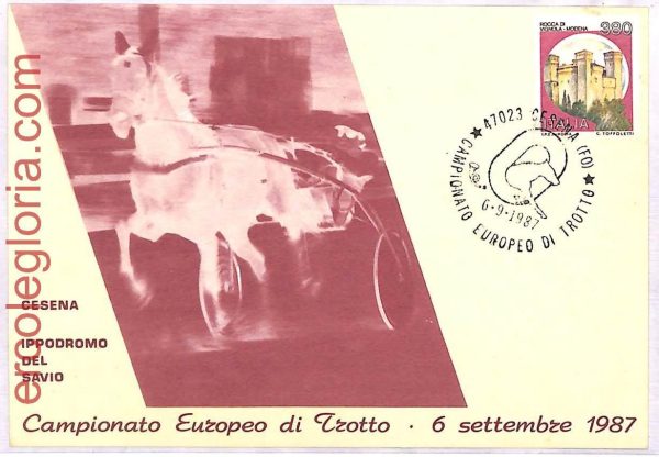ai3865 - Italy - POSTAL HISTORY - Event Postcard - Horse Racing - CESENA - 1987
