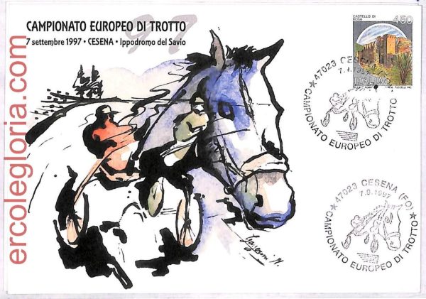 ai3866 - Italy - POSTAL HISTORY - Event Postcard - Horse Racing - CESENA  1997