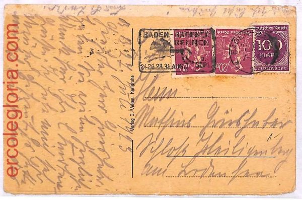 ai3870 - Germany - POSTAL HISTORY - Postcard - Horse Racing - 1923