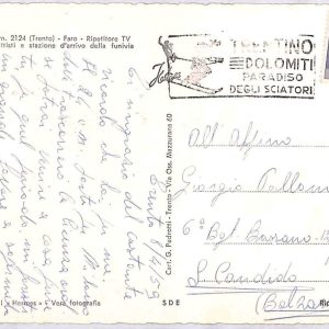 ai3876 - Italy - POSTAL HISTORY -  POSTMARK on Postcard - SKIING - 1959