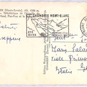 ai3878 - FRANCE - POSTAL HISTORY -  POSTMARK on Postcard - SKIING - 1961