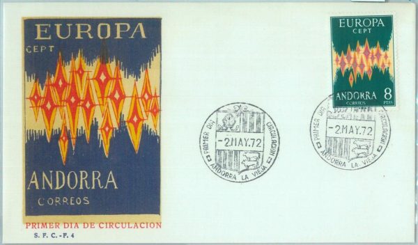 86660 - ANDORRA - POSTAL HISTORY - OFFICIAL  FDC cover  1972  EUROPA CEPT