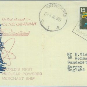 86641 - GERMANY - Postal History - PAQUEBOT  COVER 1965  Savanah ATOMIC NUCLEAR