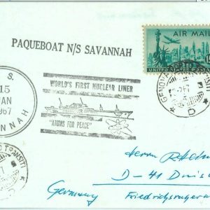 86642 - USA - Postal History - PAQUEBOT MAIL  1967  Savanah ATOMIC NUCLEAR