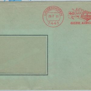 79261 - GERMANY - Postal History - MECHANICAL red POSTMARK on COVER  1963