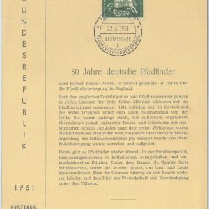79283 -  GERMANY - POSTAL HISTORY - OFFICIAL POST  Fdc CARD  1961 -  BOY SCOUTS