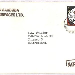 ai3389 - Barbuda -  POSTAL HISTORY - Air Mail Cover  - Butterflies - 1992