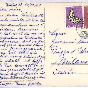 ai3399 - SWITZERLAND - POSTAL HISTORY - Postcard PRO JUVENTUTE Butterflies 1952