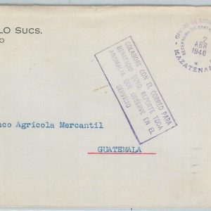 79014  - GUATEMALA - Postal HIistory -  OVERSIZED COVER from MAZATENANGO 1948