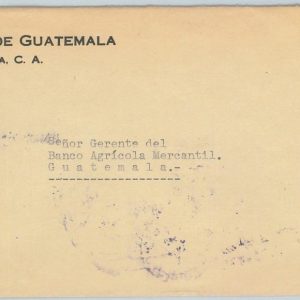 79010  - GUATEMALA - Postal HIistory -  OVERSIZED COVER with AMBULANT POSTMARK