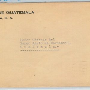 79012  - GUATEMALA - Postal HIistory -  OVERSIZED COVER with AMBULANT POSTMARK