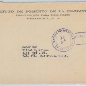 79013 - GUATEMALA - Postal HIistory -  OVERSIZED COVER official mail AGRICOLTURE