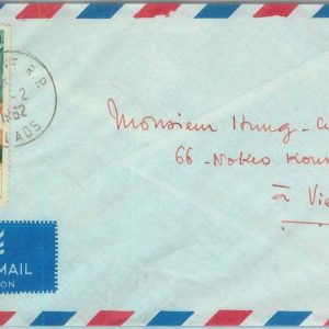 94386  - LAOS -  Postal History -  AIRMAIL COVER 1962  - Fairy Tales LEGENDS