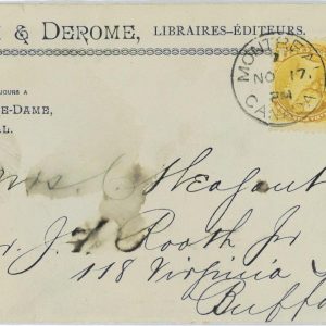 98543 - CANADA - POSTAL HISTORY - PRIVATE STATIONERY COVER from  Montreal