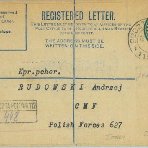 95317 - PALESTINE Postal History - STATIONERY - POLISH TROOPS Anders' Army 1946