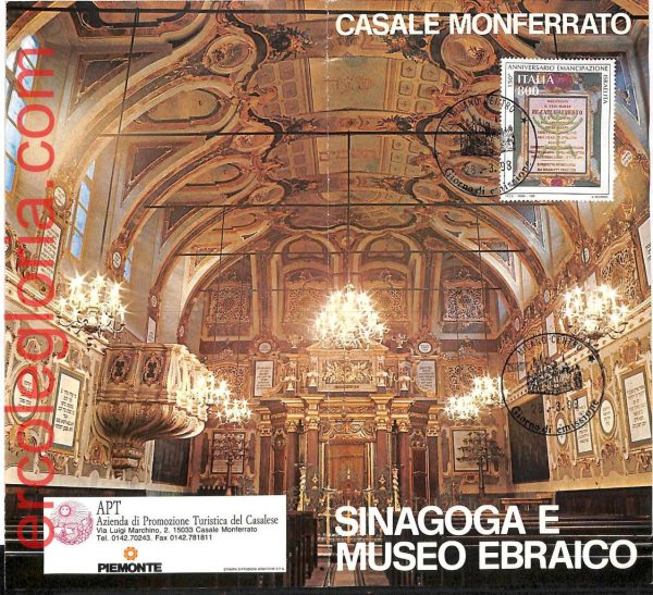 ai3496 - Italy - POSTAL HISTORY - Maximum Card - Judaica  - 1998