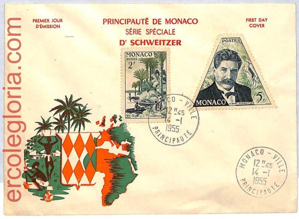 ai3520 - Monaco - POSTAL HISTORY - FDC cover MEDICINE  Nobel Prize  - 1955