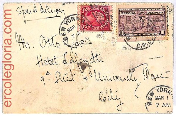 ai3570 - USA - POSTAL HISTORY - Hotel Cover -  Motorcycle SPECIAL DELIVERY 1930