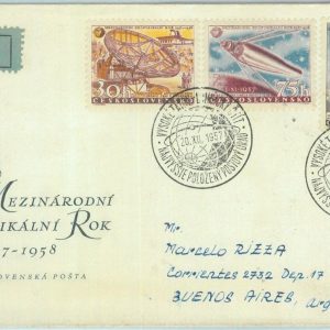 86514 - CZECHOSLOVAKIA - Postal History - FDC COVER  1957 - SPACE Geophysics