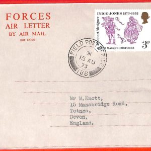 aa3741 - GB - POSTAL HISTORY - Field Mail FORCES AIR LETTER from BELIZE 1973