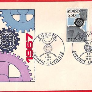 aa0385 - French  ANDORRA - POSTAL HISTORY -  FDC COVER   EUROPA CEPT 1967