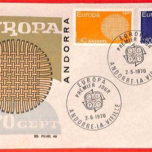 aa0374 - French  ANDORRA - POSTAL HISTORY -  FDC COVER   EUROPA CEPT 1970