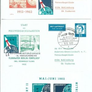 72198 - GERMANY - POSTAL HISTORY - AIRPLANE zeppelin SPACE: Rocket Mail  1962