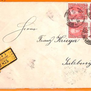 98971 -  AUSTRIA - POSTAL HISTORY -  REGISTERED COVER with CHARITY stamps BOSNIA